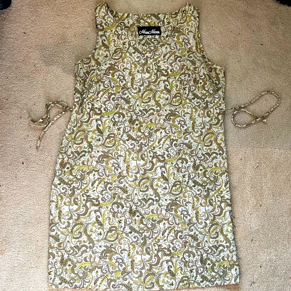 Megan Matthews Green Paisley Flower Dress S14